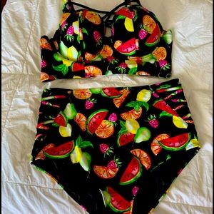 Torrid size 1 fruit bikini
